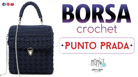 borsa prada crochet red and natural misure|TUTORIAL BORSA ALL'UNCINETTO .